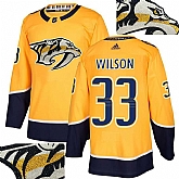 Predators #33 Wilson Gold With Special Glittery Logo Adidas Jersey,baseball caps,new era cap wholesale,wholesale hats